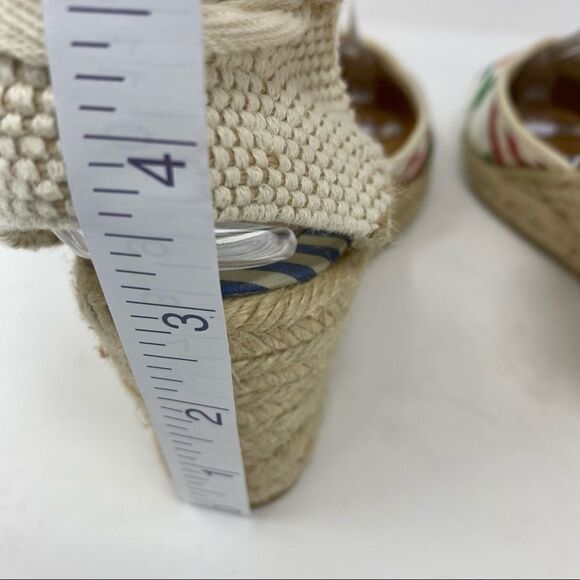 Coach Lace-up Patchwork Espadrilles- Size 7 - Picture 6 of 13